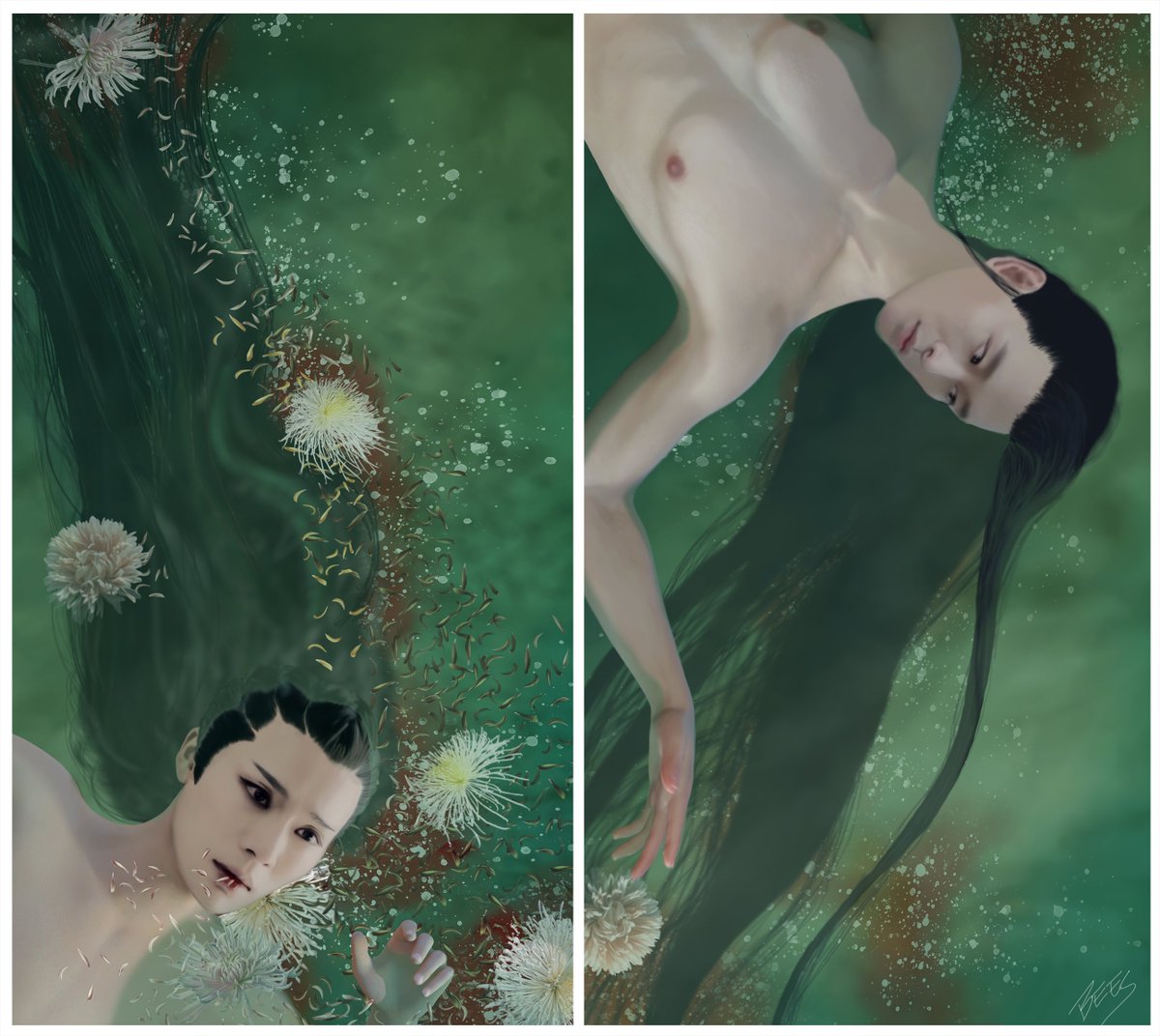 bees_awesome's tweet photo. created for SHL BB @AJwritesfanfic  #yebaiyi #XieEr #digitalpainting #myart Go read Chrysanthemum! https://t.co/6j6xXYaeon https://t.co/lihDUVftNY