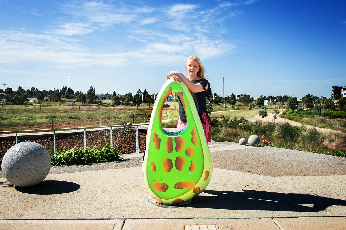 WondermentWalk's tweet photo. O Initiative fountains in the Newgate estate, Tarneit. Commissioned by @centralequity in collaboration with 
@o_initiative @WondermentWalk @WyndhamCouncil and @HaymesPaint. Artists include DMR, Elizabeth Dalton Hooker and Jessica Jane. https://t.co/Ya0wjgI2he
