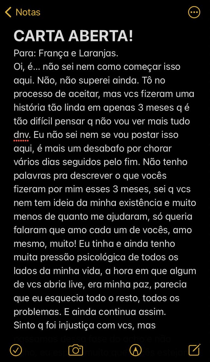 birozetee's tweet photo. Eu sei que é grande, mas se tiverem um tempinho, vale a pena ler! 

Para: França e Laranjas.
Vou sentir saudades. https://t.co/NQO1GuHa74