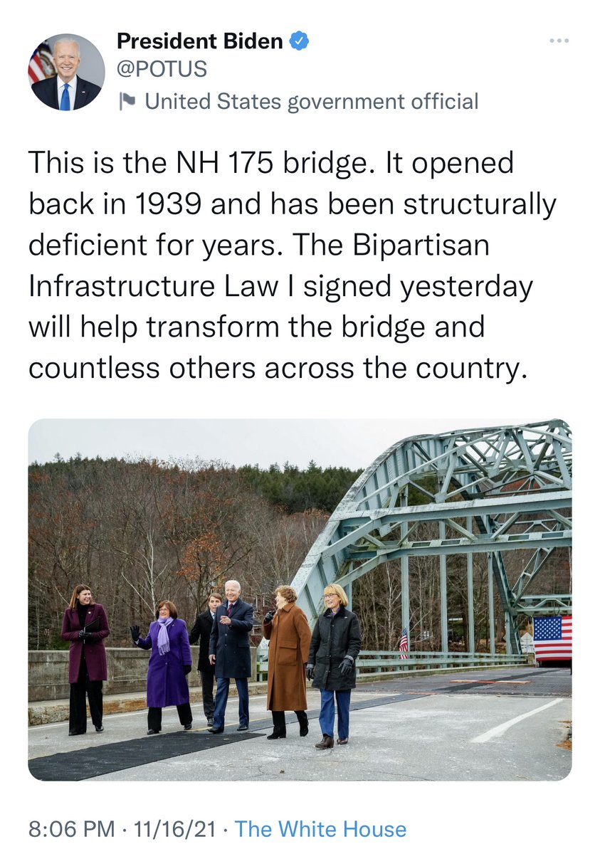 mowers's tweet image. Joe Biden must know Pappas won't be returning to DC - they practically cut him out of the photo! #NotRespected #NH01 #NHPolitics