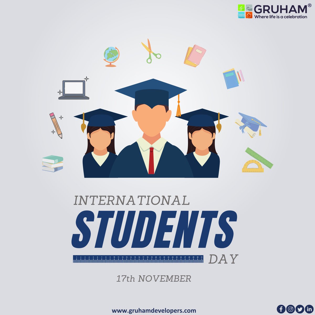 GruhamDevelope's tweet photo. To succeed in your mission, you must have single-minded devotion to your goal.
#WorldStudentsDay #StudentsDay #Students #education #India #EducationForAll #internationalstudents #gruham #gruhamdevelopers https://t.co/4YBQWDxVnZ