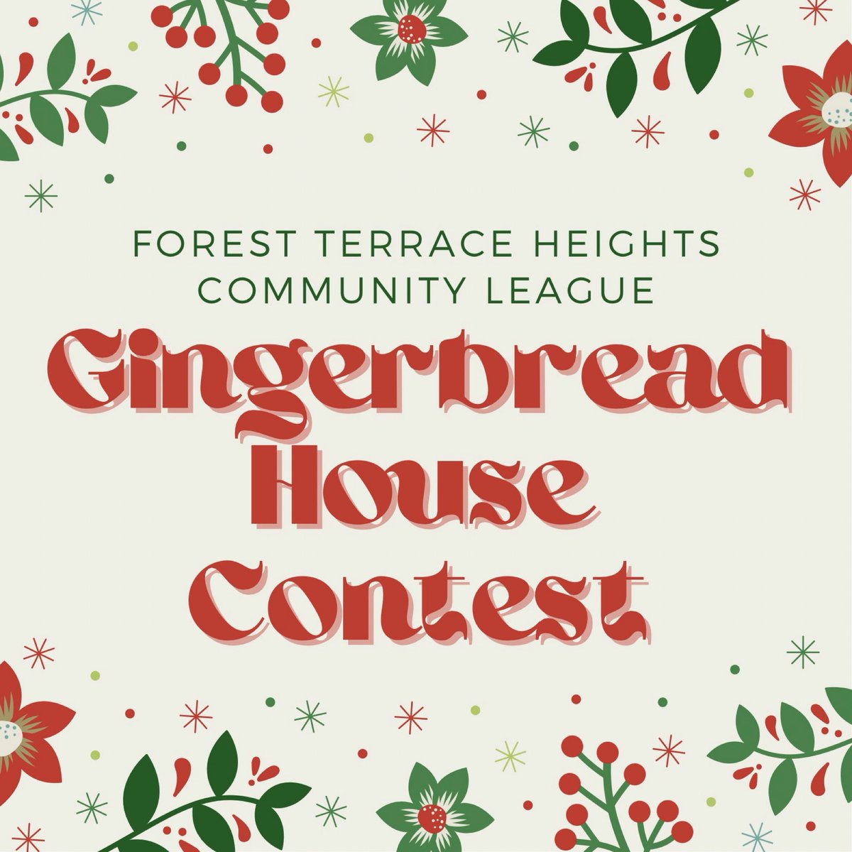 Gather your family and build a gingerbread house! 

On December 5, the Forest Terrace Heights Community League will be delivering gingerbread house kits to those community league members who sign up: forestterrace.org/upcoming-events

Deadline to enter is January 2, 2021.