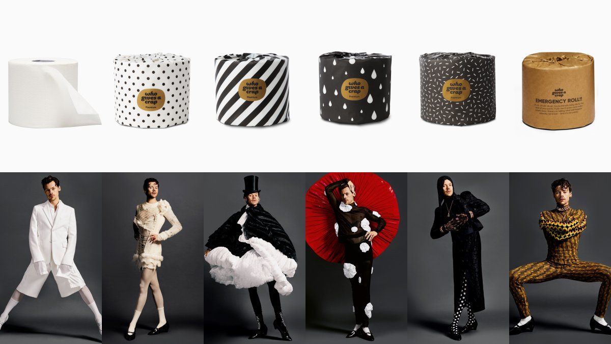 WhoGivesACrapTP's tweet image. Ever wondered what @Harry_Styles and eco toilet paper have in common? #dazed