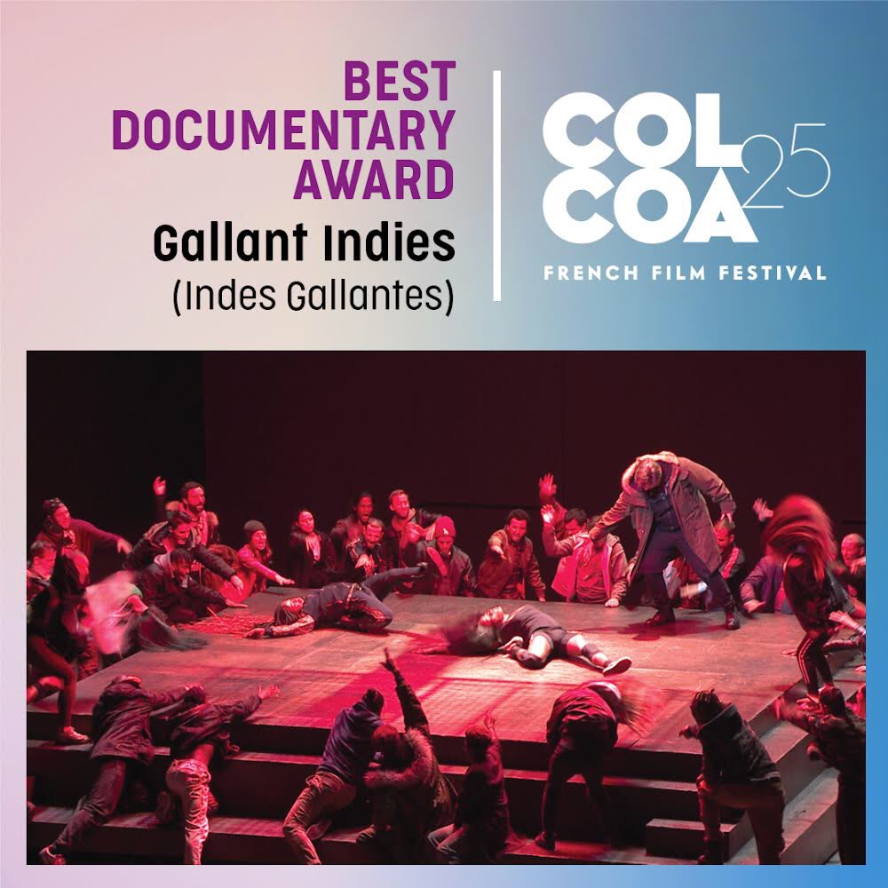 theUSFrenchFF's tweet photo. Gallant Indies wins best documentary award at #colcoa25 70 films were under consideration in 3 categories (Cinema, Television, Shorts). #colcoa #colcoa25 #frenchcinema #frenchfilms #documentaryfilm #awards #francoamericanculturalfund https://t.co/j10zM0ygme