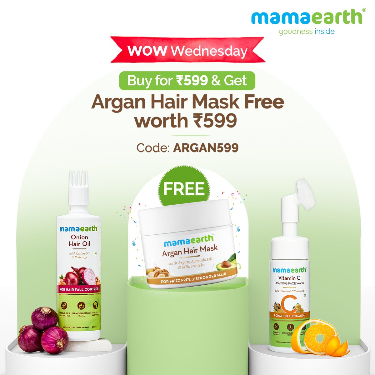 mamaearthindia's tweet photo. Check out what we have in store for you this #WowWednesday! ๐๐๐
Shop here: https://t.co/xFsqVHOqlx๐๐
#mamaearth #GoodnessInside #WednesdaySale #OffersIndia https://t.co/VNrqdtUbkK