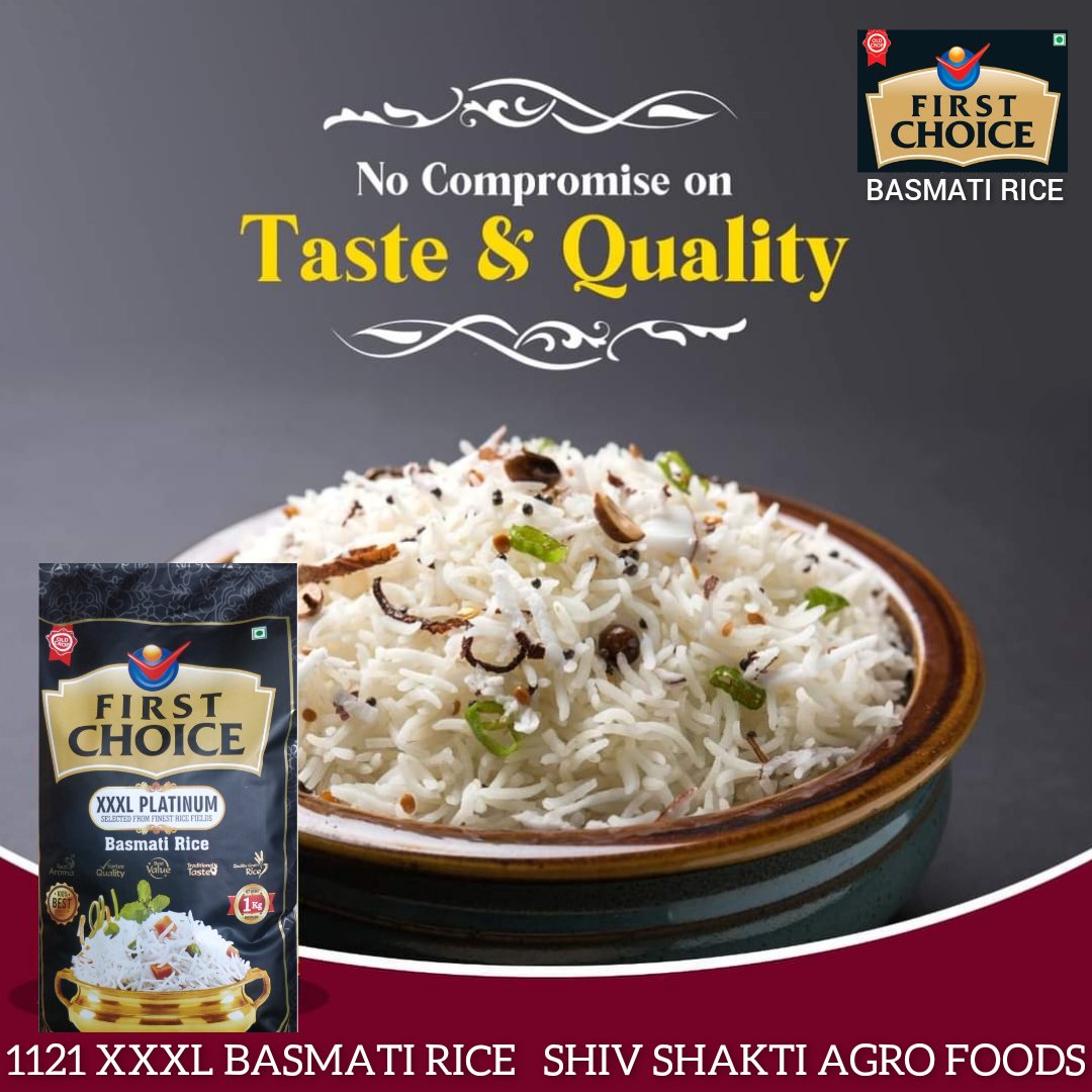 sourabgupta4848's tweet image. No compromise on taste &amp;amp; quality

#extralong #extralength #Basamati #basmatirice #biryani #chickenbiryani #Vegbiryani #pulao #tagfriend #DeliciousBiryani #Delight #perfectrice #perfecttaste #firstachoice_basmati_rice #shivshaktiagrofoods