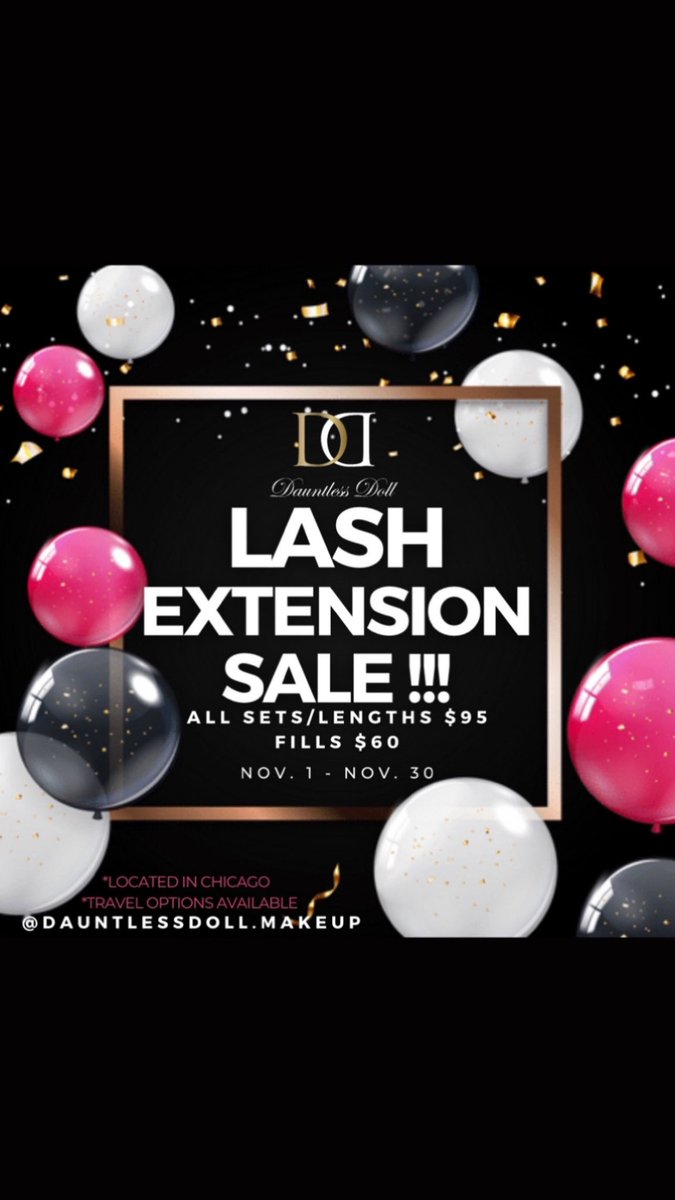 ChinaDolllllll's tweet photo. Chicago , my lash sale is happening now through November 30th ! #chicagolashtech #DauntlessDoll https://t.co/5ehyyuOURX