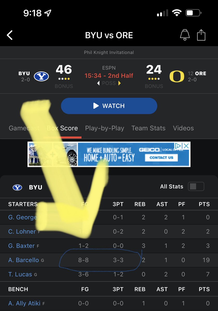 jonnnnylingo's tweet photo. 😳#BYU #Barcello https://t.co/8hGaLAhxI2