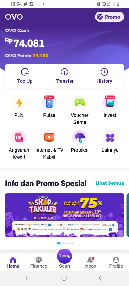 Winda_nda27's tweet photo. @GrabID Slmt Siang MOHON Dijlskn
Terkait SALDO OVO Sy
Pd tgl 16 NOV Sya Top up 55rb-1rb(adm)= 54rb
100rb-1rb(adm)=99rb Total saldo 153rb
Sy pakai untk GrabFood 55rb Tips5rb Total 60rb Saldo 153rb-60rb =93rb Tp sldo sya 74.018 tlg jlskn wlpn slisih sedikit tp harus ad rincian dong https://t.co/SSZ8MiQMZv