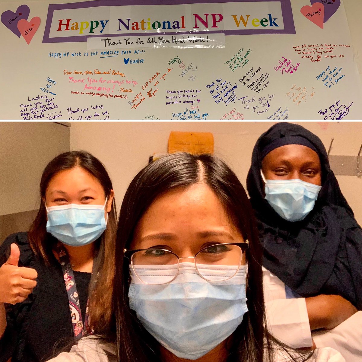 #latepost but still want to greet our #amazing Surgical Spine Pain Management NPs a happy belated #nationalNPweek. We appreciate you everyday Elaine, Fatou, Britney and Aida! Thank you for making everything less painful 😉 <a href="/Beekurn/">Bertha Ku</a> @HeadRNColumbia <a href="/allen_spine/">Allen Surgical Spine Unit</a> <a href="/R4Allen_ACNW/">Allen/ACNW R4 Committee</a>