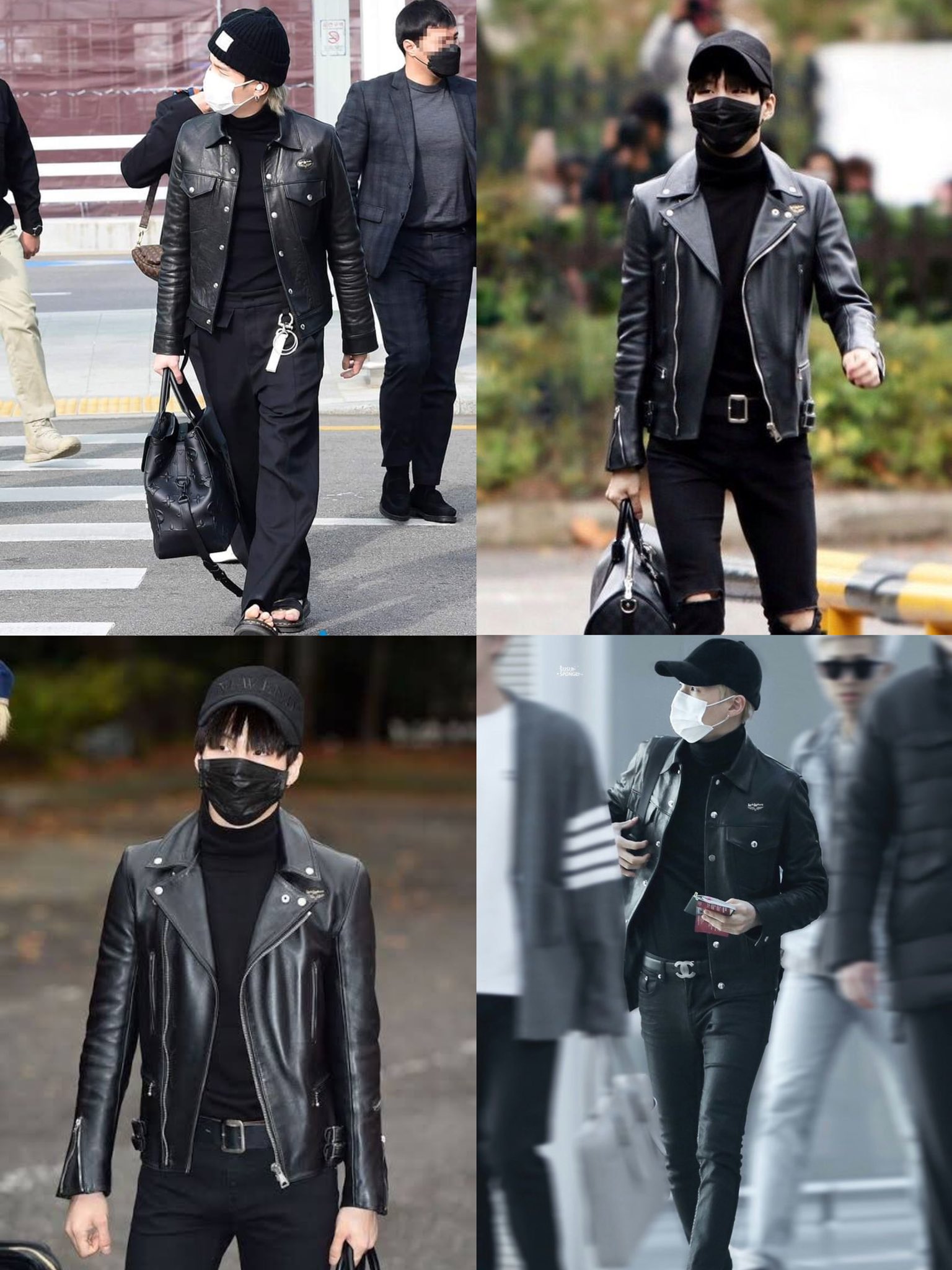 hourly namgiseok on X: "yoongi in leather jackets &gt;&gt;  X