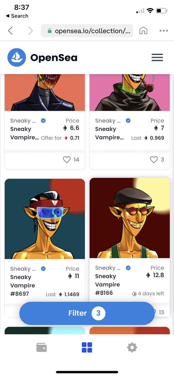 Only 2 Gold ⁦<a href="/SVSNFT/">Sneaky Vampire Syndicate</a>⁩ Vamps until 11 Eth floor! 🤯