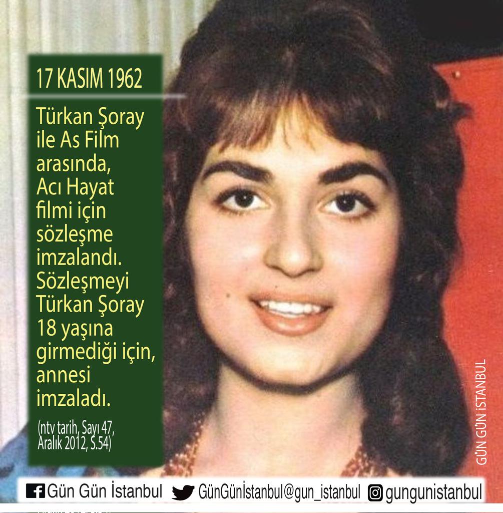 gun_istanbul's tweet photo. #I962 #TürkanŞoray #AsFilm #AcıHayat #I8yaş #reşit #küçük  #oyuncu #anne #sinema #Yeşilçam #sözleşme #ntvtarih #Istanbul #IstanbulunTarihi #GünGünIstanbul @istanbulbld @BeyogluBld https://t.co/Asr49yYJ9t