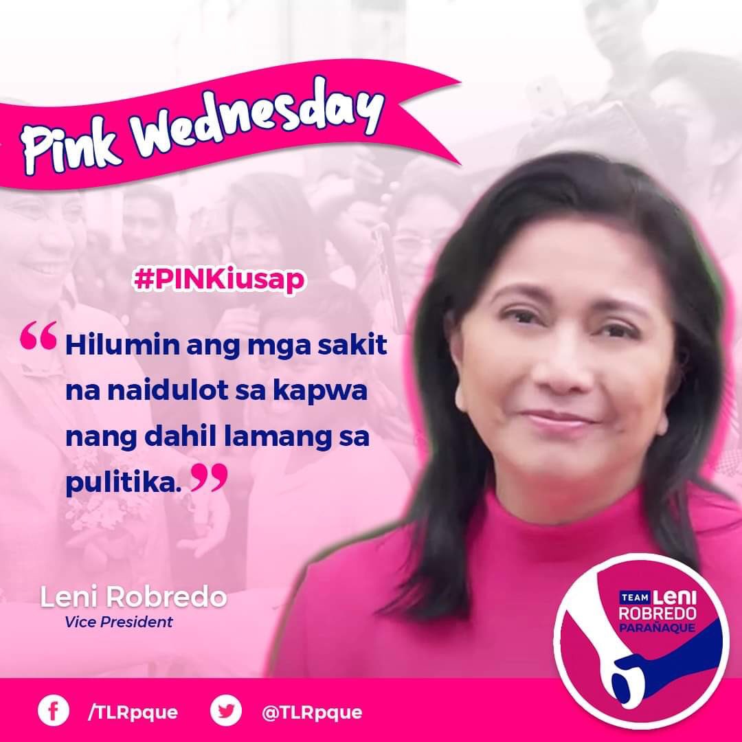 TLRPque's tweet photo. For this weekβs #Pinkiusap, sisikapin namin mga KakamPINKπ ng ParaΓ±aque na tugunan ito. Hindi madali pero alam namin na ito ay para sa ikakabuti ng lahat dahil...
#MasRadikalAngMagmahal
#pinkwednesday https://t.co/QnGm6myvSt