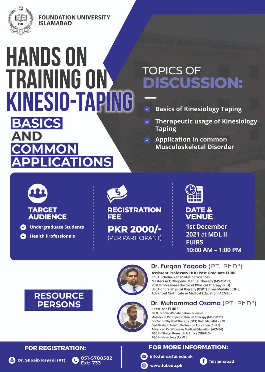 #FUI #FUIC #FUIRS #trainingsession #kinesiology #musculoskeletaldisorders #registernow