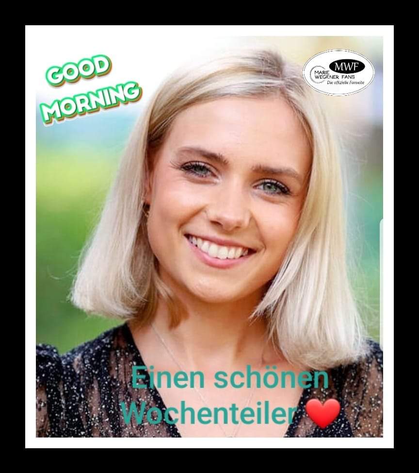 Guten Morgen ihr Lieben 😊
Marie und wir wünschen euch einen schönen Wochenteiler und passt bitte auf euch auf und bleibt gesund! ❤️ 

#mariewegener #teammarie #greatvoice