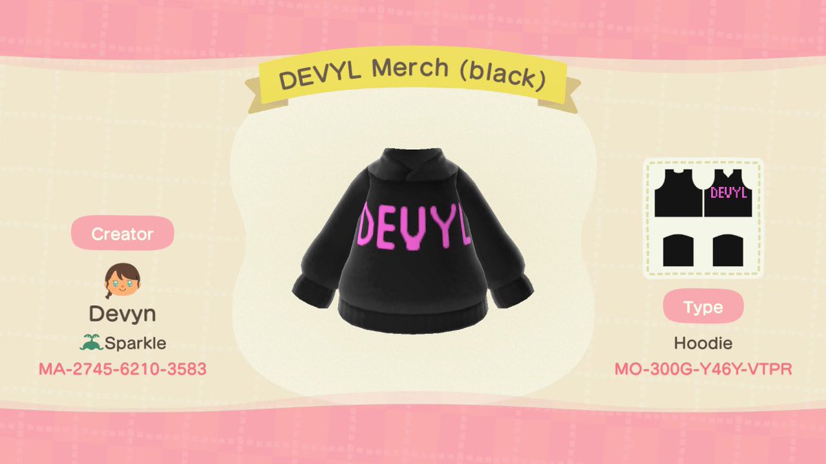 devynlundy's tweet photo. For anyone who missed the stream, hereโs the codes for DEVYL merch in game. ๐๐ https://t.co/HgUkHTWZLj