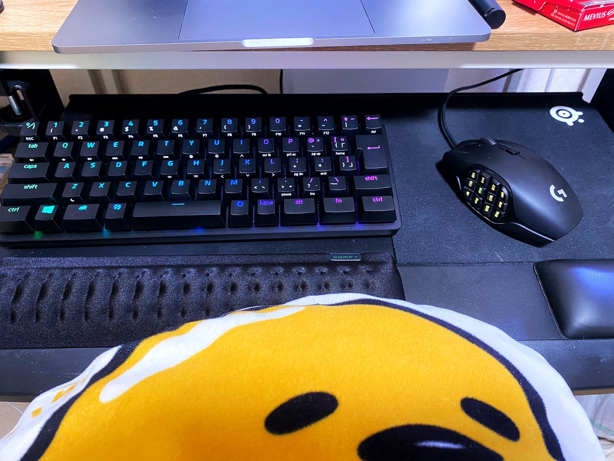 Santamaria_Rt's tweet photo. キーボード新調　PS5直挿しでもライトニングプリセット呼べるし赤軸静かだし満足 https://t.co/A5E7TFeqAb