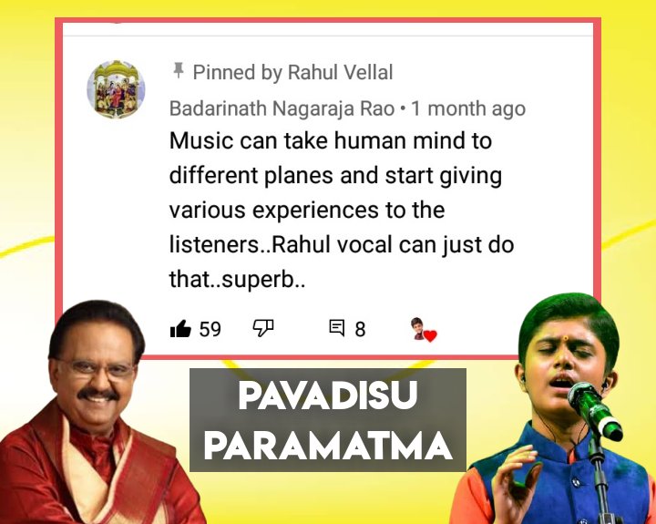 karthik_poluri's tweet photo. https://t.co/MqDFkFtnI9

Close your eyes and listen to this song.

#rahulvellal 
#tributeSPB 
#bangoloreganeshutsava https://t.co/bsbIukOxNM