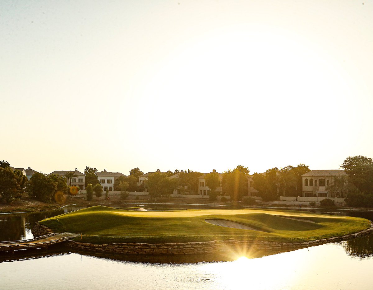 Sunrise views from the @topgolfdubai deck 😎 #DPWTC 

With stunning views and a great atmosphere, watch Europe’s top players take on the renowned 17th Hole whilst you kick back with a drink 🙌🏻

Entry is free and open to all.