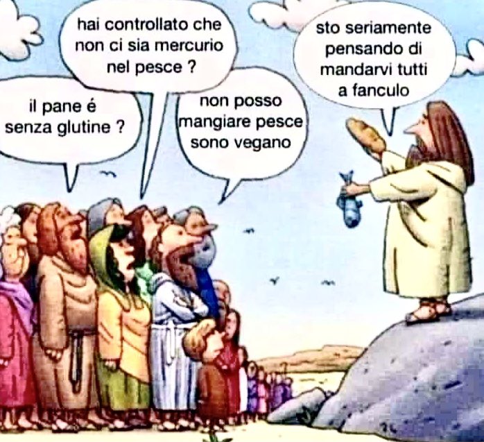 SolariPaolo's tweet photo. Buongiorno!”Un giorno senza un sorriso è un giorno perso”Difficoltà nel #PREDICARE ai giorni nostri…#Miracoli 🐟😂 https://t.co/t1VeH2e49W