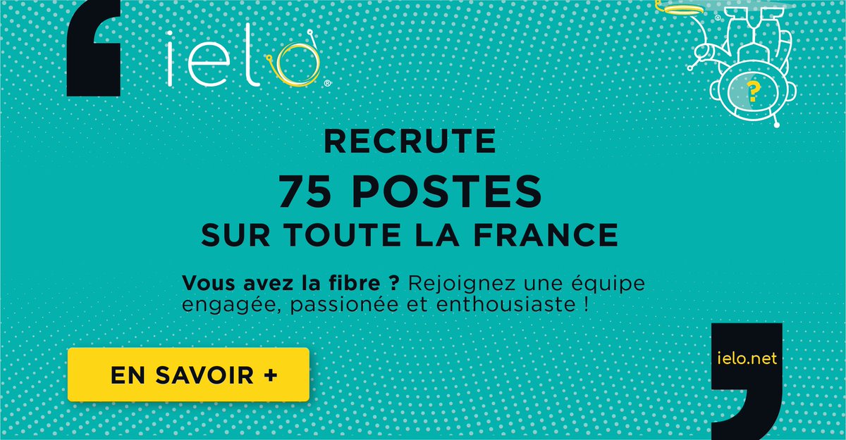 ielo_group's tweet photo. [ALERTE JOB] 📢🚨 IELO RENFORCE SES ÉQUIPES !
Pour nos 12 Centres Techniques Régionaux, nous ouvrons 75 postes de Tireurs, Raccordeurs, Chefs Travaux, Chefs de Chantiers et Chefs de Projets.
Postes ouverts sur Paris et en région.
+ d'infos ici: https://t.co/nKk1SVzzff https://t.co/a2R8pzce26