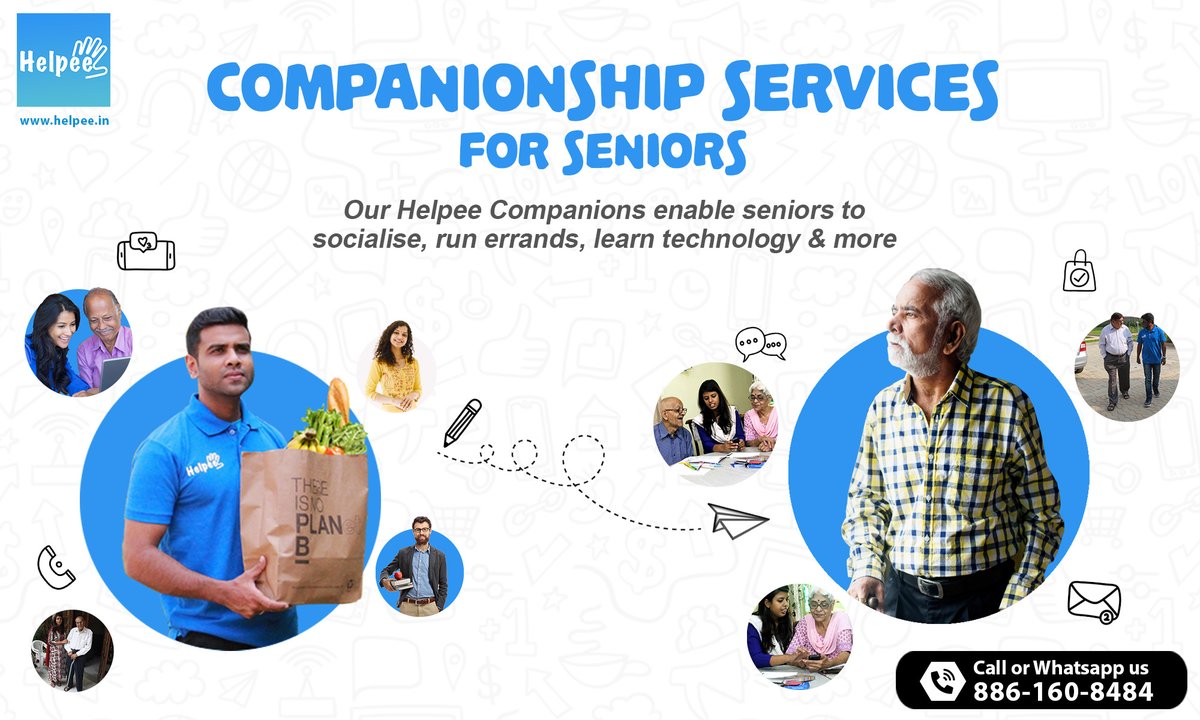 Helpee5's tweet photo. Our Helpee Companions are a unique group of individuals who have the passion to change the lives of #seniors living alone. 

Book a Helpee Companion free for a week now to experience our #care and #love - https://t.co/R4D0brv9Nu 

#seniorcare #seniorliving #eldercare #homecare https://t.co/hHGIoGNsnI