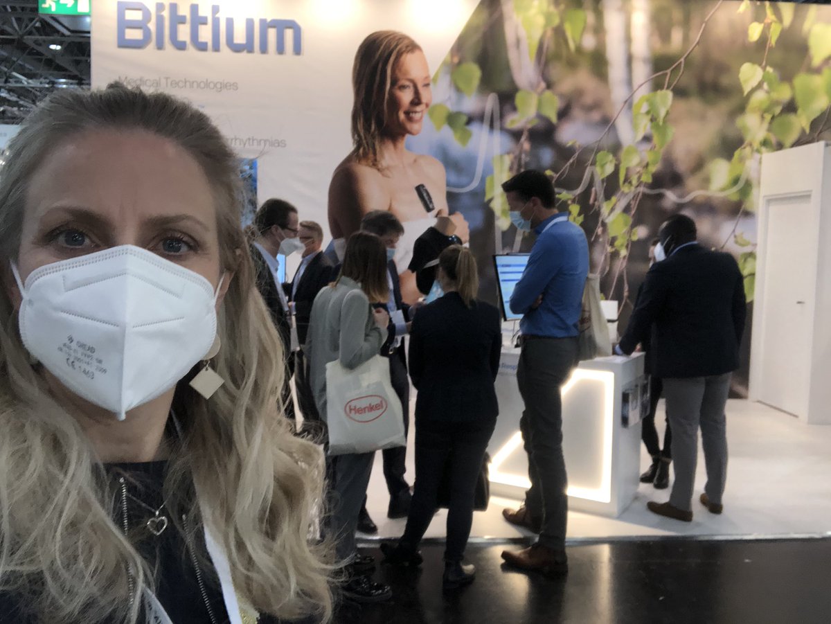 KaroMalmi's tweet photo. Medica Day3 - all set and ready for the show. Come and visit us at hall 9 C15! #MEDICA2021 #digitalhealth #bittium #ECG #EEG #SleepApnea https://t.co/Q0g6hHAmHe