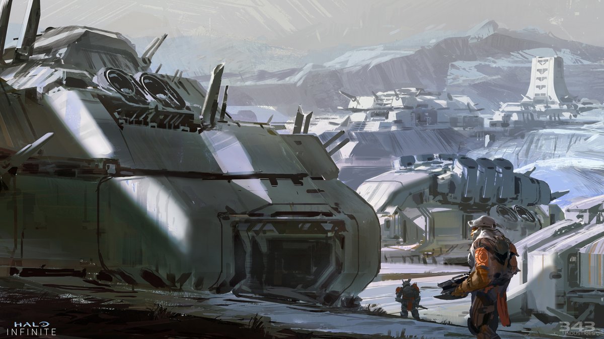 iamagco's tweet photo. Halo infinite Concept Art by Sparth - Watch the full artworks selection : https://t.co/mIA7YEXrDG https://t.co/xzogNspW1L