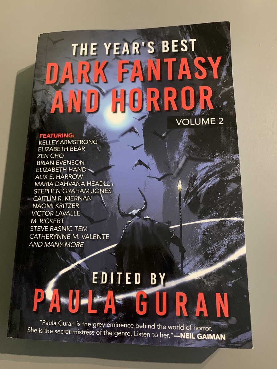 Lovely to be in the Year’s Best Dark Fantasy and Horror with my story, Swanskin - thank you, @paulaguran!