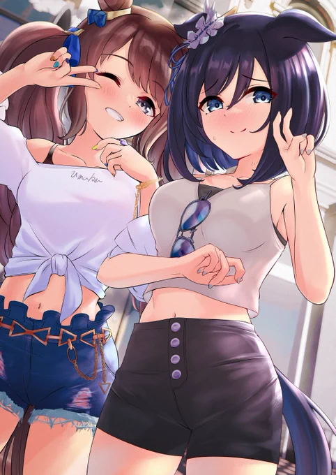 ギャルデビューしたエイシンフラッシュを  #ウマ娘 
