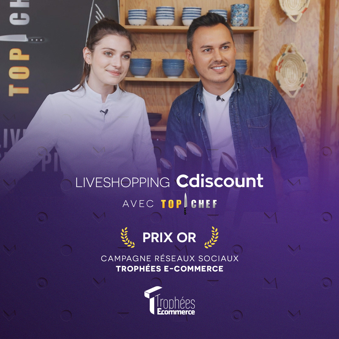 M6 Publicité remporte le prix or pour l’opération #liveshopping avec <a href="/Cdiscount/">Cdiscount</a> sous licence #TopChef aux trophées <a href="/Ecommercemag_fr/">Ecommercemag.fr</a> organisés par <a href="/NetMedia_Group/">NetMedia Group</a> dans la catégorie campagne réseaux sociaux. <a href="/hervecuisine/">Hervé Cuisine</a> #CharlineStengel
bit.ly/3FnUJu7