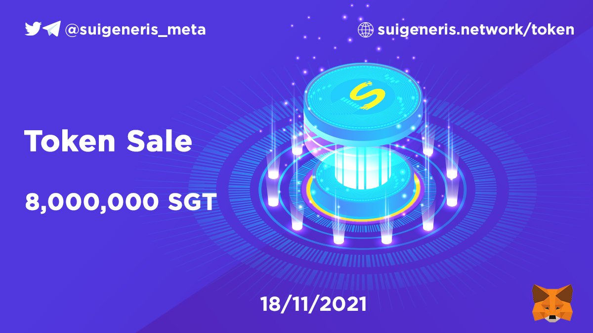 Our Token Sales Begin in Less Than 24 Hours!🔥🔥🔥

Participate with  0.1 - 20 MOVR

Up to 50% bonus for early birds

suigeneris.network/token#sale

#suigeneris #nftart #NFT #Metaverse