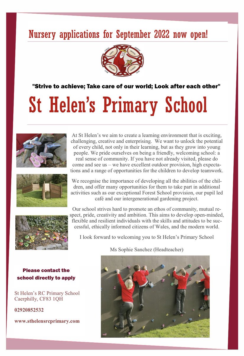 Nursery applications for September 2022 are currently open!