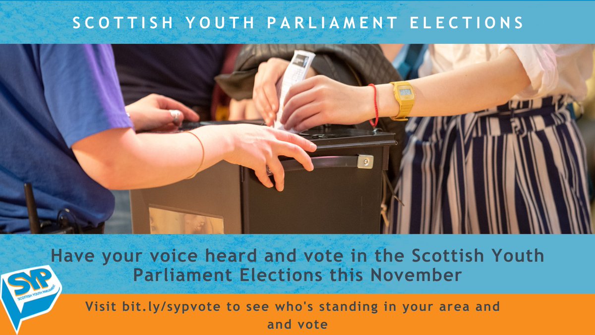 If you are 12-25 you have until Sunday to vote in the <a href="/OfficialSYP/">Scottish Youth Parliament</a> elections. Make sure your voice is heard on issues you care about! 📣

You can vote online here elections.syp.org.uk with a young scot card if you don't have one contact <a href="/FalkirkRights/">Falkirk Childrens Rights Team</a> for a temp number! 🗳