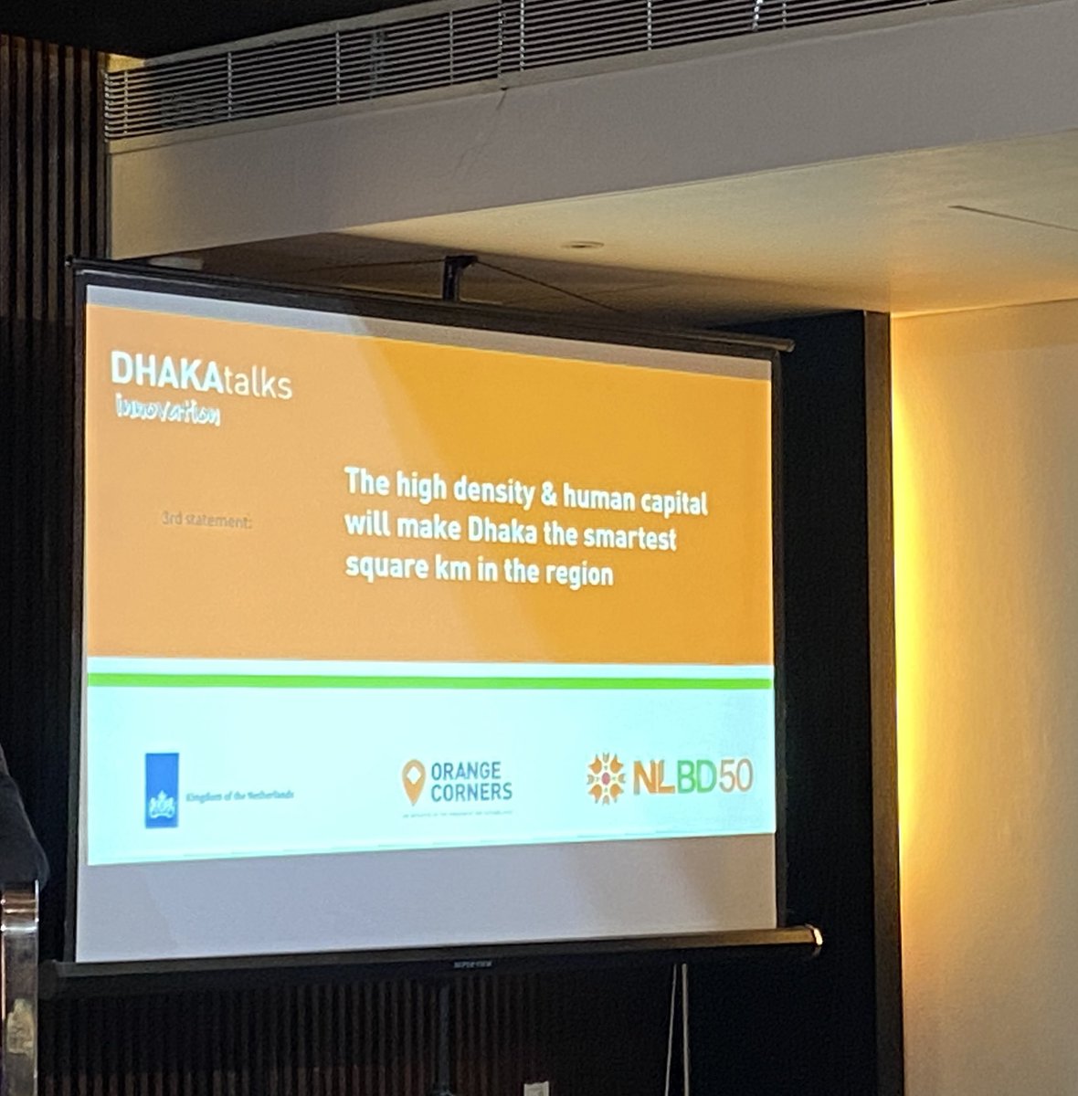 NLinBD1's tweet photo. Turn that egosystem into an ecosystem- @TheodoreKlouvas from @OrangeCorners Complex statements to tackle here. #DHAKAtalks #innovation π https://t.co/euw2TL3Idb