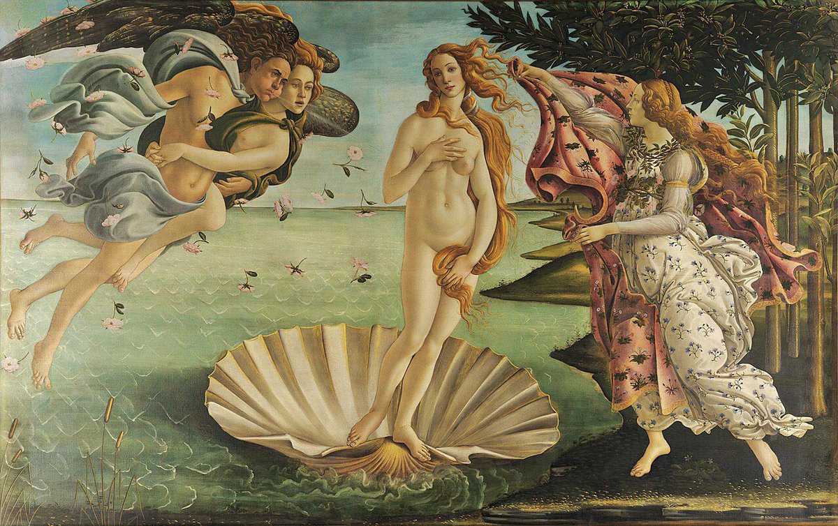 AngelsWhisperr's tweet photo. The Birth of Venus, Sandro Botticelli  (1445–1510) https://t.co/abRUexOi67