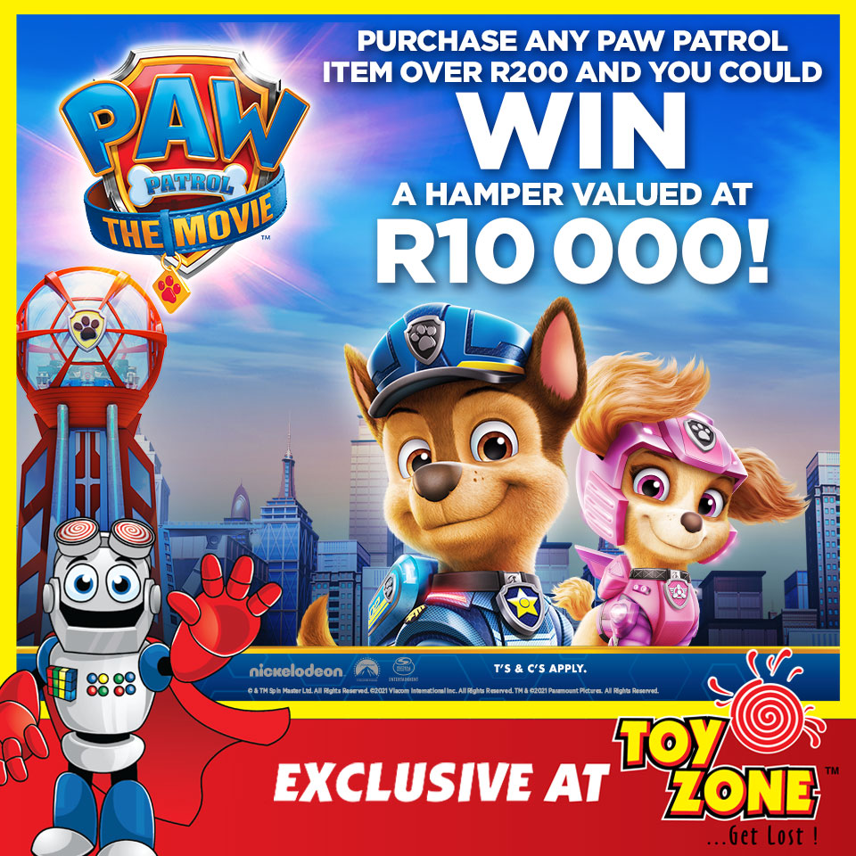 ToyZoneZoink's tweet photo. Purchase any Paw Patrol Item valued at R200 or more and you could #WIN a hamper valued at R10 000!
Enter here > https://t.co/aV2apj4Cq6
#ToyZone #Zoink #PawPatrol #WinWithToyZone #Competition https://t.co/0BMkoEWbil