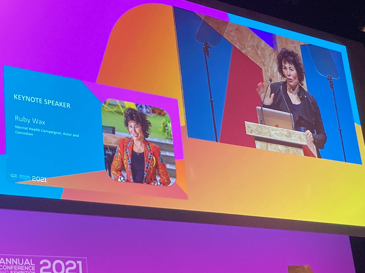 “1/3 students have mental health issues. I hope the govt understand these stats and invest in the support- if we don’t fix ourselves nothing else will be fixed” <a href="/Rubywax/">Ruby Wax OBE</a> at #AoCConf. Fantastic speech on the effect of depression on the body and how education needs to play its part