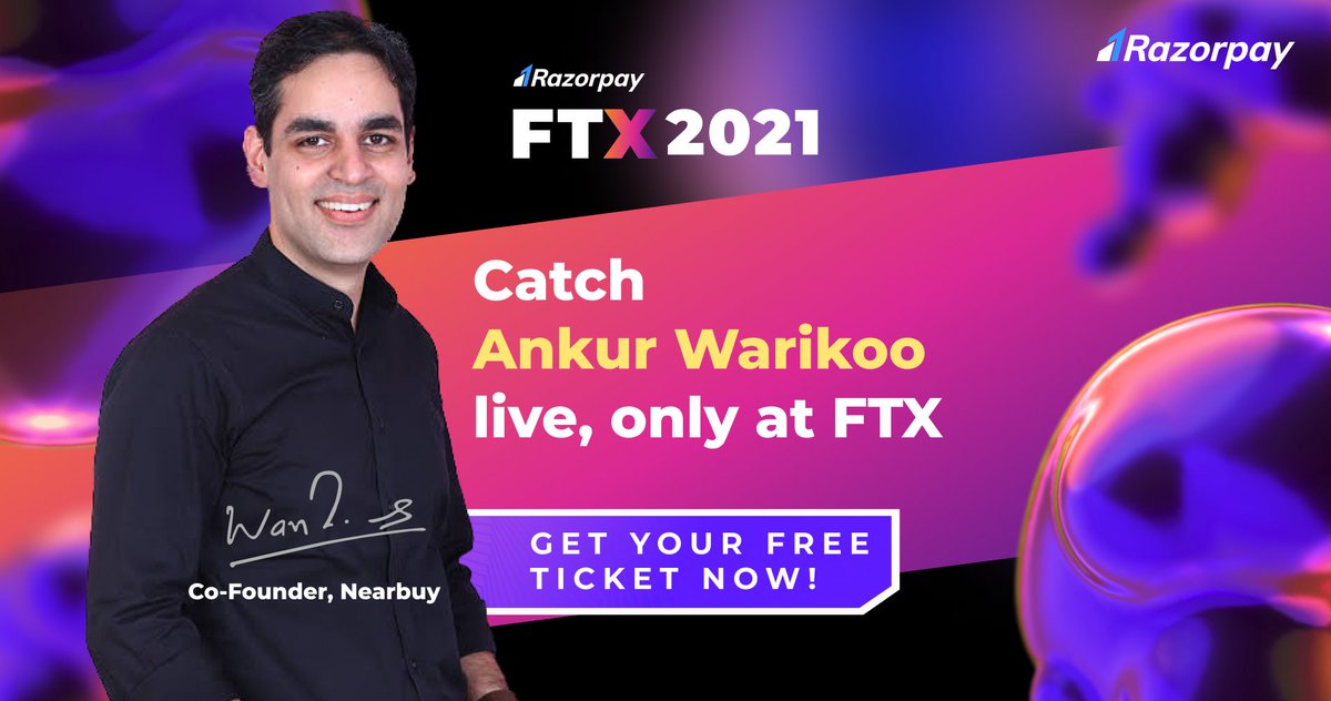 RazorpayFTX's tweet photo. Another reason to not miss out on #FTX2021 🚀

Have you registered yet 👀⬇️
https://t.co/fzQoDf3EZg https://t.co/dYKPIEwngz