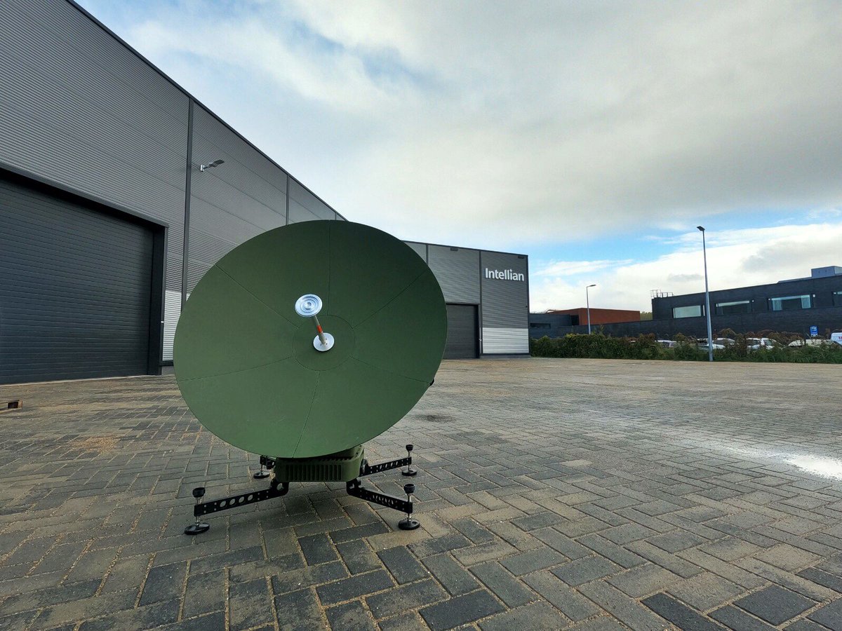 Intellian's tweet photo. It's great to see our #LP100 in our #Rotterdam Logistic Center. This flyaway antenna has a 1m reflector, is lightweight &amp; compact enough to fit into two backpacks for ease of deployment. https://t.co/bb1xLkLMYK
#satcom #intellian https://t.co/TyJIZpSh28