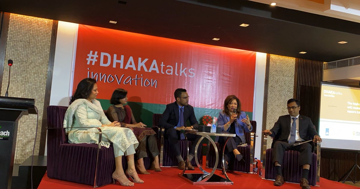 NLinBD1's tweet photo. Final thoughts and major inflection points end our panel for today. Dare to dream, dare to ask. Take small steps to address challenges. #DHAKAtalks #innovation #NLBD50 π³π±π§π©π https://t.co/jjrQI6jYta
