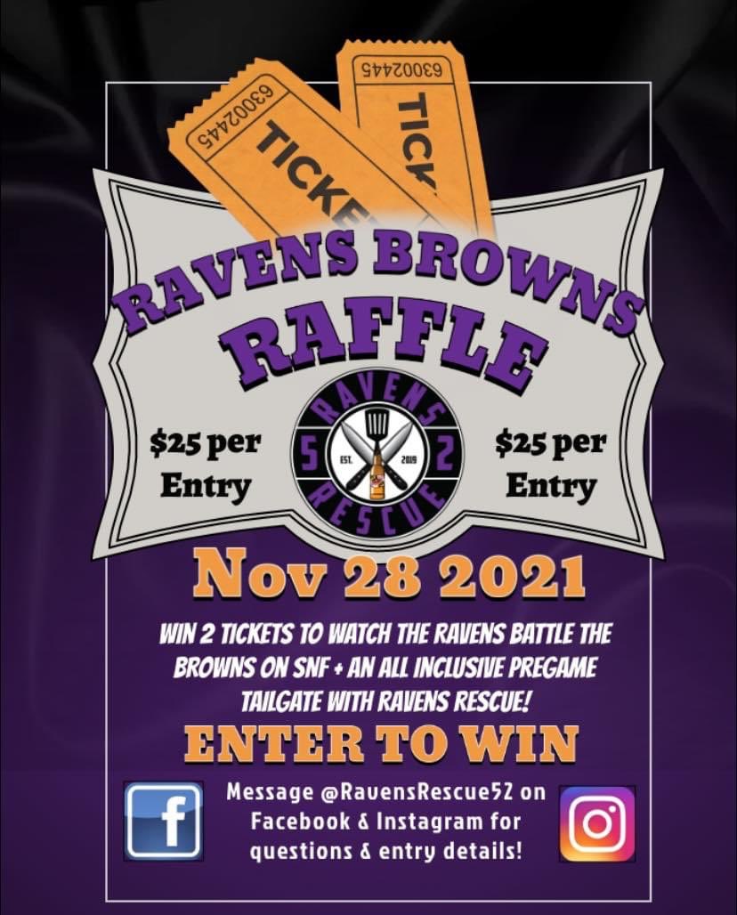 chalie2na's tweet photo. Less than 50 tickets remain!! If you have partied with us in Lot H, or seen my videos and pics you know how much fun we have! Get your tickets today. @RavensRescue52 #TailgateSZN #RavensFlock beat the #Browns https://t.co/eFbex5e1zn