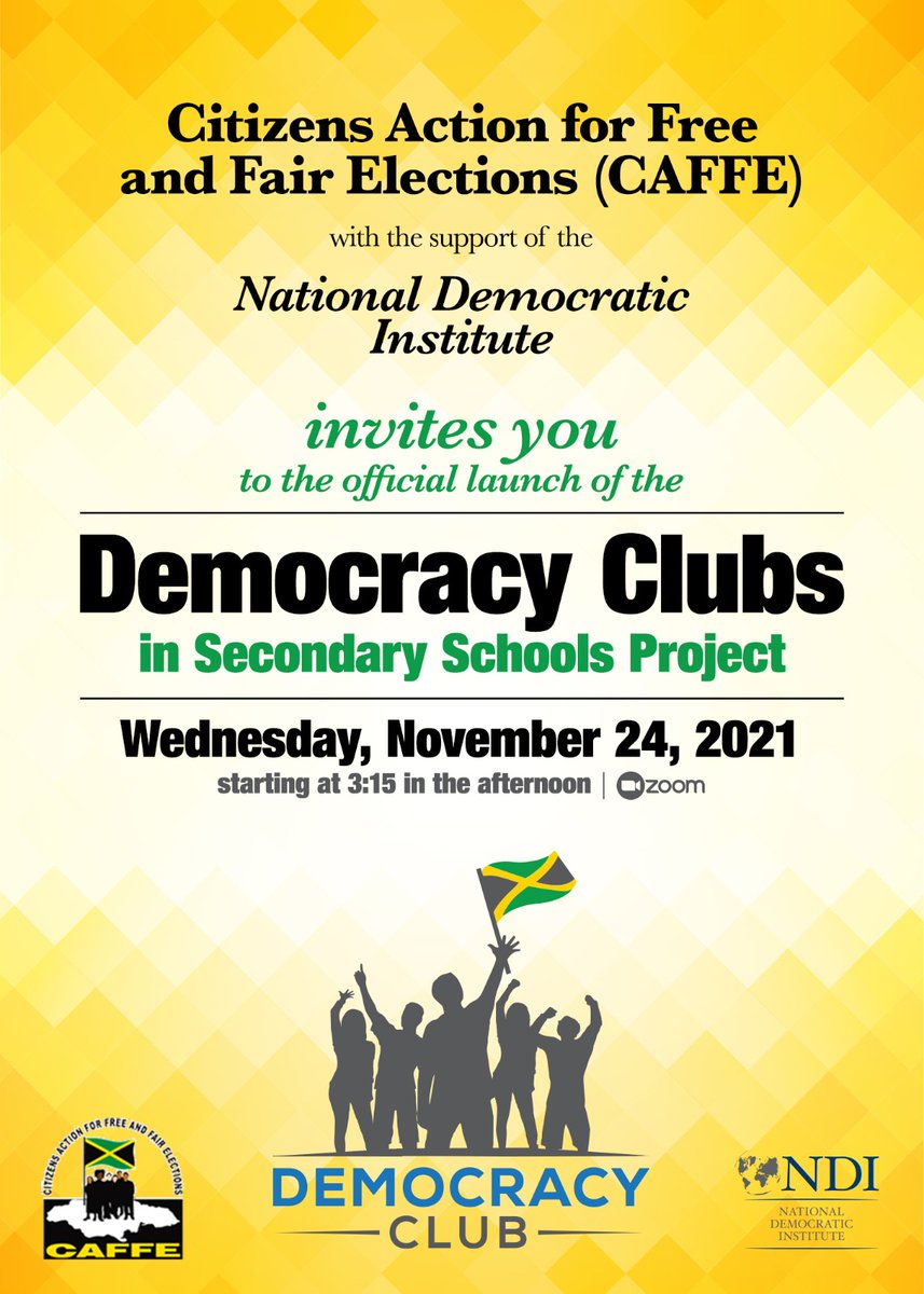 The Democracy Clubs in Secondary Schools Project will be launched November 24,2021. The event will be live streamed to Youtube. Stay tuned for more information :)