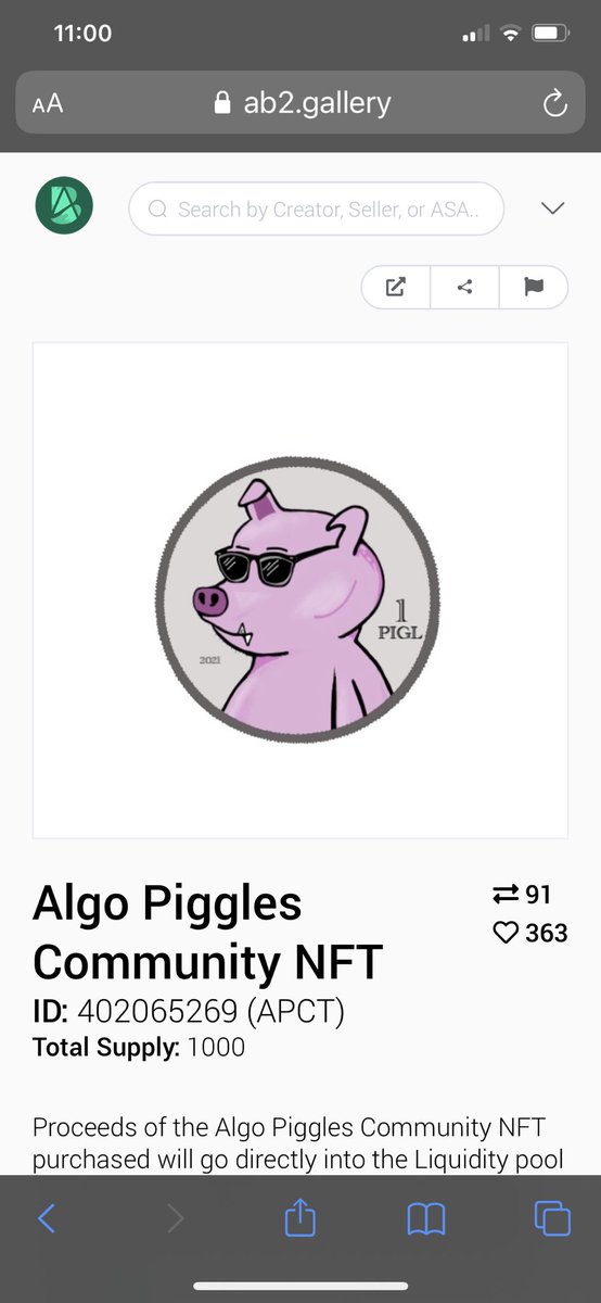 algopiggles's tweet image. Who wants to join the piggle fam? ab2.gallery/asset/402065269 🙏bless