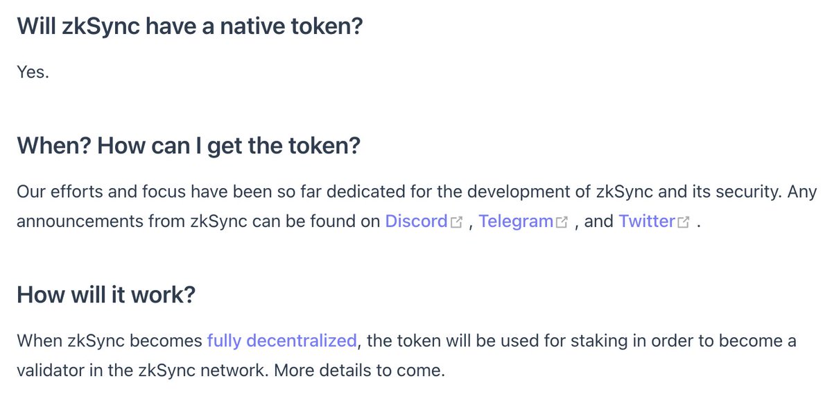 Alpha: get in on the <a href="/zksync/">ZKsync</a> airdrop

1. Get some faucet tokens and swap them here: uni.zksync.io
2. Bridge some eth from mainnet here: wallet.zksync.io
3. Wait for free tokens

This has the potential to be bigger than the $ENS airdrop