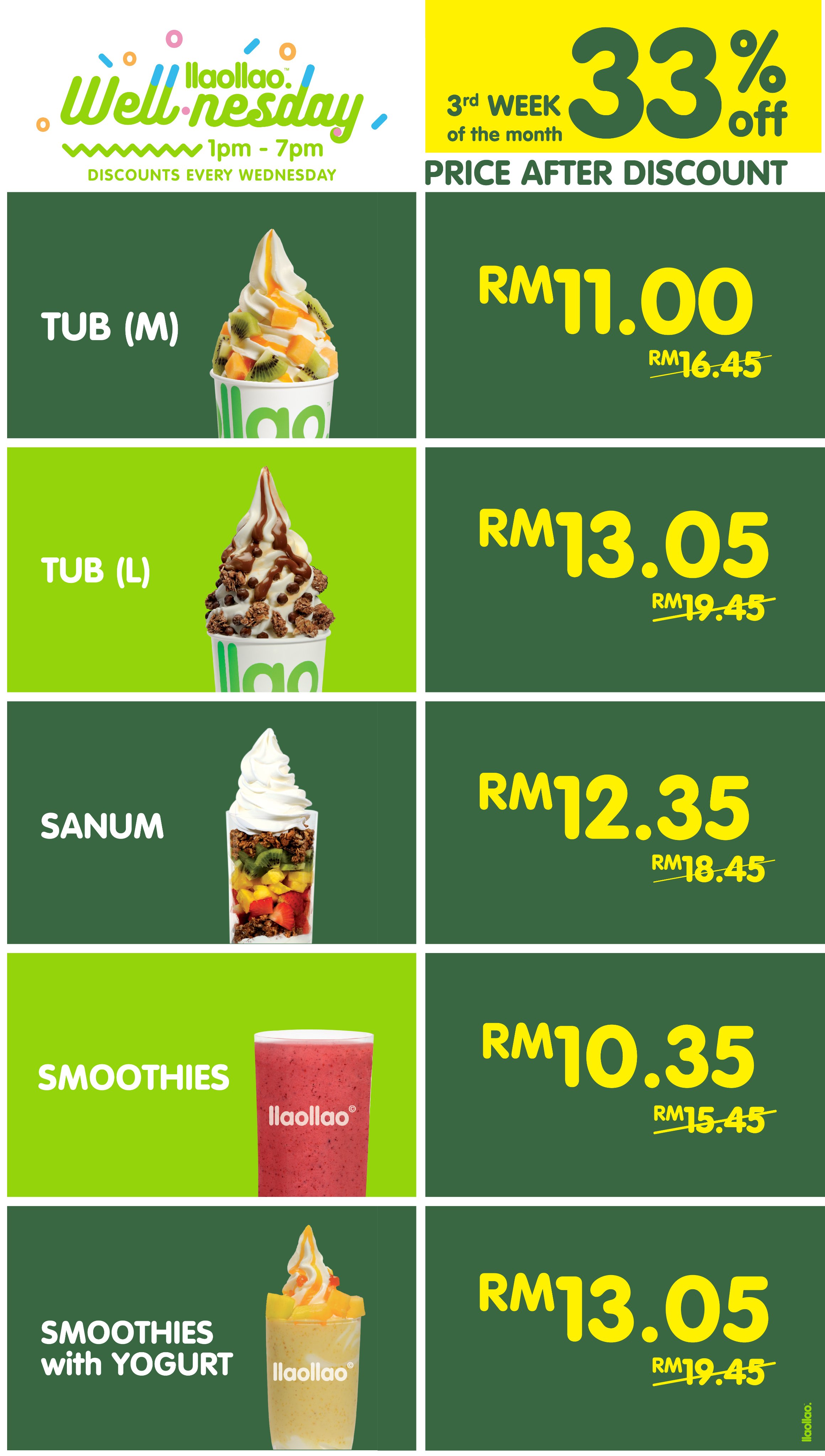 Llaollao menu malaysia