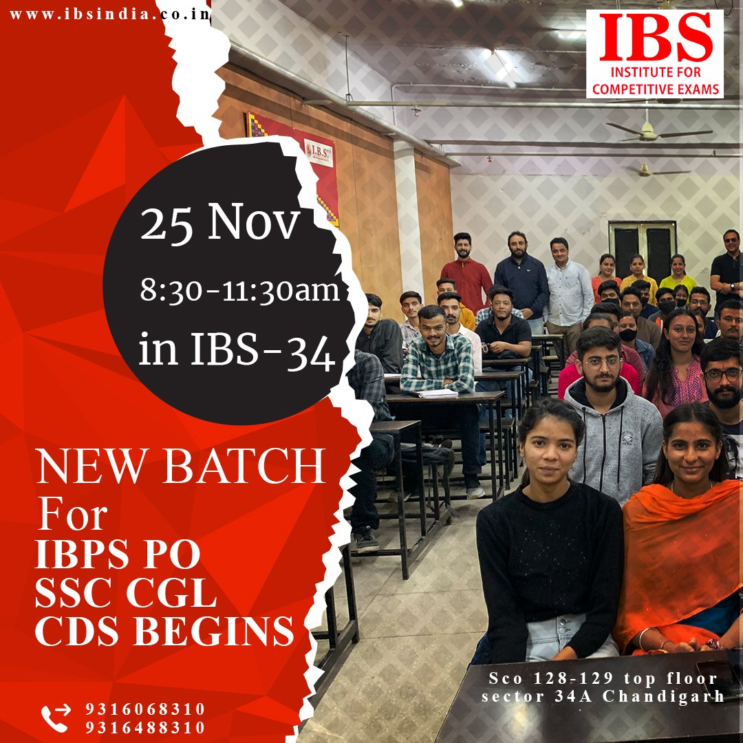 ibscoaching's tweet photo. We are preparing students for govt jobs for the last 13 years.
#ibschandigarh #chandigarh #bestinstitute #onlinestudymaterial #banking #govtjobs2021 #punjabgovt #haryanastateexams #ssccgl #ibps #ibpsso #ibpspo2021 #dailygk #fblive #bankexams #India #bharat https://t.co/DXQuZmAzxw