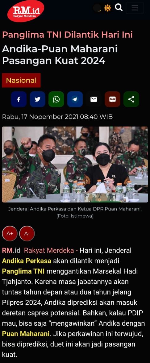 Wuih Menarik Ketika 2024 ini bener bener bisa Terwujud menjadi Capres dan Cawapres..
rm.id/baca-berita/na…