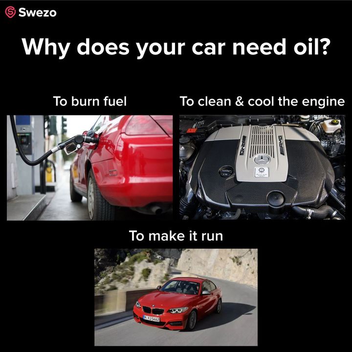 SwezoOfficial's tweet photo. And the answer to this question is...your car needs oil to keep the engine clean & cool. Not to forget, oil is necessary for your car to run smoothly on the road.
#swezo #questions #cars #automotive #engineoil https://t.co/AaKXbRJ1XN